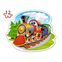Castorland (B-043033) - "Funny Trains" - 8 12 15 20 pieces puzzle