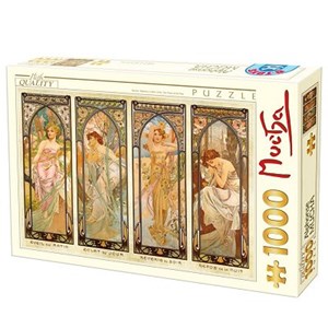 D-Toys (66930-MU08) - Alphonse Mucha: "Times of Day" - 1000 pieces puzzle