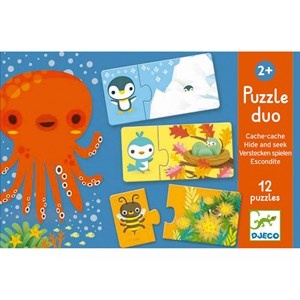Djeco (08156) - "Hide and Seek" - 2 pieces puzzle