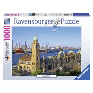 Ravensburger (19457) - "Hamburg" - 1000 pieces puzzle