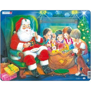 Larsen (JUL14) - "Santa with Children" - 15 pieces puzzle