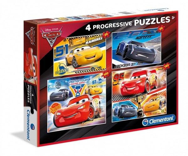 Clementoni (07714) - "Cars" - 20 60 100 180 pieces puzzle