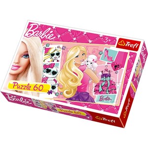 Trefl (17224) - "Barbie, Shopping day" - 60 pieces puzzle