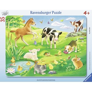 Ravensburger (06119) - "Animals on the Meadow" - 35 pieces puzzle