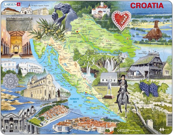 Larsen (A21-GB) - "Croatia" - 65 pieces puzzle