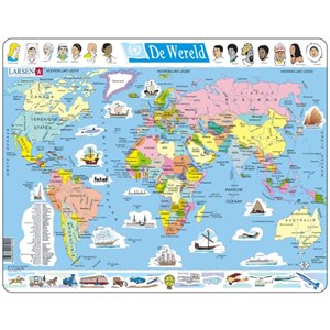 Larsen (K1-NL) - "De Wereld - NL" - 107 pieces puzzle