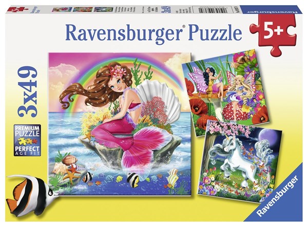 Ravensburger (09367) - "World of mythical creatures" - 49 pieces puzzle