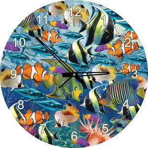 Art Puzzle (4292) - "Tropical Fish Clock" - 570 pieces puzzle