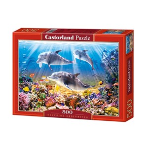 Castorland (B-52547) - "Dolphins Underwater" - 500 pieces puzzle