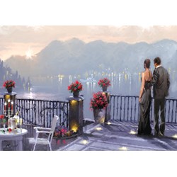 Art Puzzle (4449) - Richard Macneil: "Lake Cafe" - 1000 pieces puzzle