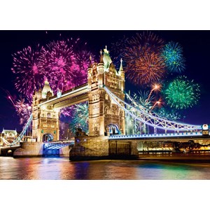 Castorland (B-52592) - "Tower Bridge, London, England" - 500 pieces puzzle