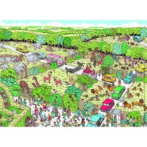 Nathan (86725) - "Where's Wally? Safaripark" - 100 pieces puzzle