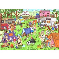 The House of Puzzles (3831) - "Happy Campers" - 1000 pieces puzzle