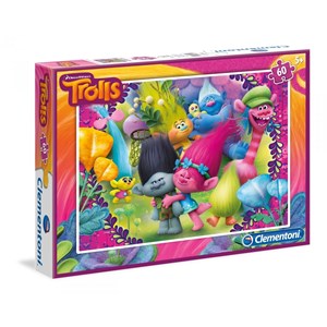 Clementoni (08422) - "Trolls" - 60 pieces puzzle