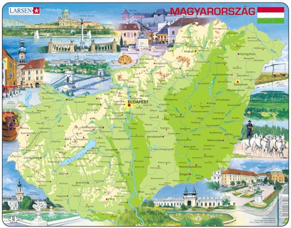 Larsen (K60) - "Hungary" - 80 pieces puzzle