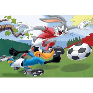 Trefl (17222) - "Bug Bunny, Daffy Duck, The match!" - 60 pieces puzzle