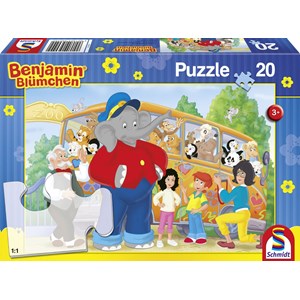 Schmidt Spiele (56049) - "Benjamin The Elephant, Trip to the Zoo" - 20 pieces puzzle