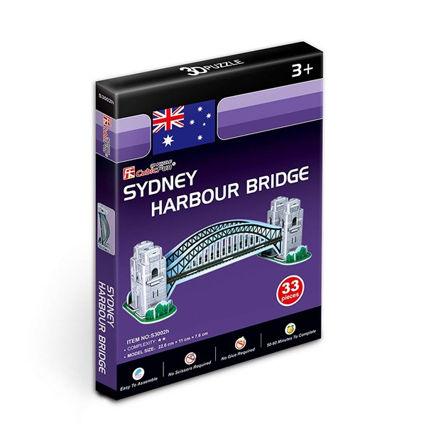 Cubic Fun (S3002H) - "Autralia, Sydney Harbour Bridge" - 33 pieces puzzle