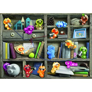 Ravensburger (19483) - "Gelini Bookshelf" - 1000 pieces puzzle
