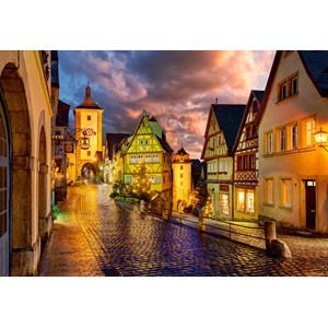 Castorland (C-103461) - "Rothenburg at Night" - 1000 pieces puzzle