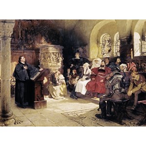 Ravensburger (13953) - "Preaching On The Wartburg" - 300 pieces puzzle