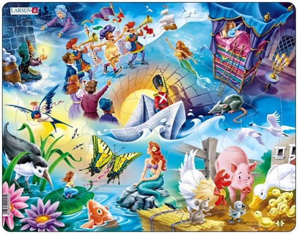 Larsen (US25) - "H.C. Andersens Fairy Tales" - 33 pieces puzzle