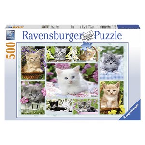Ravensburger (14196) - "Kittens in their baskets" - 500 pieces puzzle