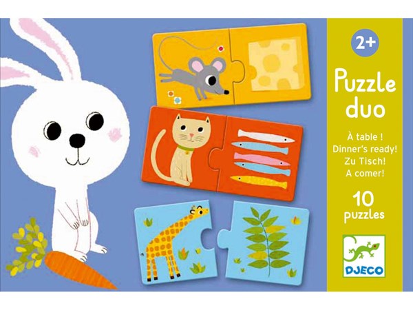 Djeco (08166) - "Duo Puzzle, Dinner's Ready!" - 2 pieces puzzle