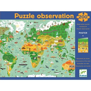 Djeco (07412) - "World Monuments" - 200 pieces puzzle