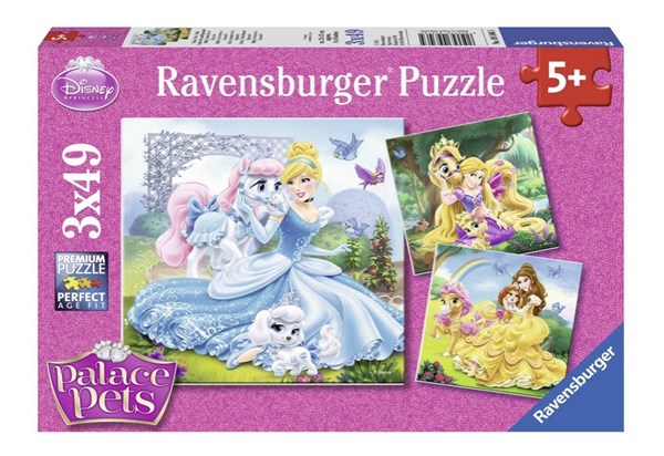 Ravensburger (09346) - "Belle, Cinderella And Raiponce" - 49 pieces puzzle