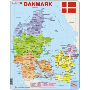 Larsen (A6-DK) - "Denmark Political - DK" - 70 pieces puzzle