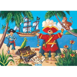 Djeco (07220) - "The Pirate and his Treasure" - 36 pieces puzzle