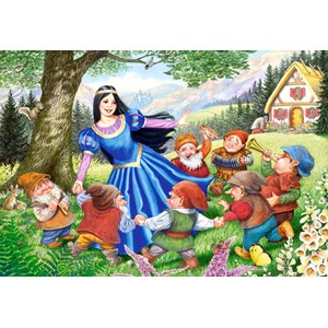 Castorland (B-040049) - "Snow White and the seven dwarves" - 40 pieces puzzle