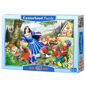 Castorland (B-040049) - "Snow White and the seven dwarves" - 40 pieces puzzle