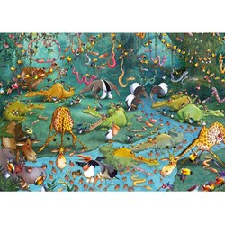 Puzzle Michele Wilson (W445-100) - François Ruyer: "Crazy Jungle" - 100 pieces puzzle