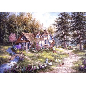 Grafika (T-00510) - Dennis Lewan: "Glacier Ridge Manor" - 1000 pieces puzzle