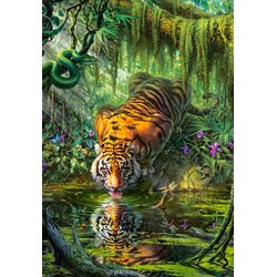 Castorland (C-103935) - "Tiger in the Jungle" - 1000 pieces puzzle