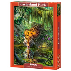 Castorland (C-103935) - "Tiger in the Jungle" - 1000 pieces puzzle