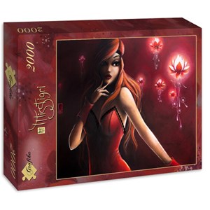 Grafika (01331) - Misstigri: "Red Light Flower" - 2000 pieces puzzle