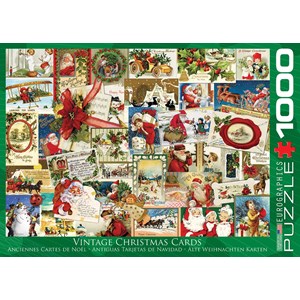 Eurographics (6000-0784) - "Vintage Christmas Cards" - 1000 pieces puzzle