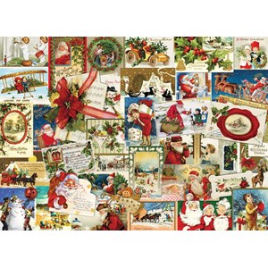 Eurographics (6000-0784) - "Vintage Christmas Cards" - 1000 pieces puzzle