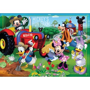 Clementoni (27859) - "Mickey and his Friends at the Farm" - 104 pieces puzzle