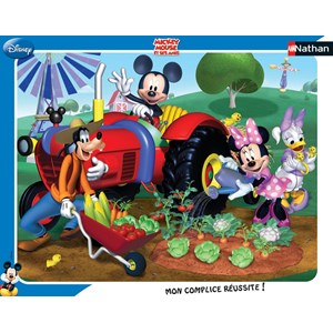 Nathan (86101) - "Mickey and his Friends in the Garden" - 35 pieces puzzle