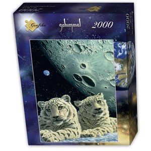Grafika (T-00420) - Schim Schimmel, William Schimmel: "Lair of the Snow Leopard" - 2000 pieces puzzle