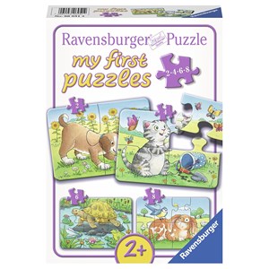 Ravensburger (06951) - "Cute Pets" - 2 4 6 8 pieces puzzle