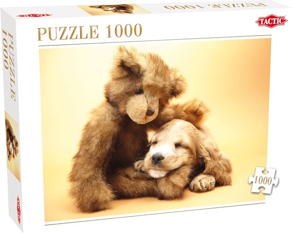 Tactic (40912) - "Puppy and A Teddy" - 1000 pieces puzzle