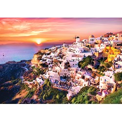 Trefl (10435) - "Sunset over Santorini" - 1000 pieces puzzle