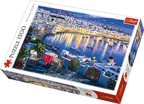 Trefl (26144) - "Mykonos at Sunset" - 1500 pieces puzzle
