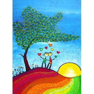 Grafika Kids (01715) - Anne Poire, Patrick Guallino: "Signes et Sillons de Bonheur" - 300 pieces puzzle