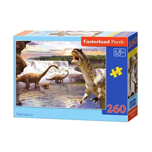 Castorland (B-26999) - "Dinosaurs, Diplodocus" - 260 pieces puzzle